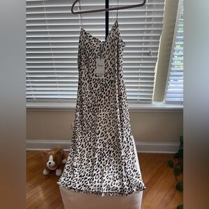 Theory Leopard Print Slip Dress